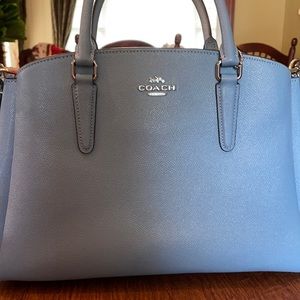 new never used beautiful blue coach bag!